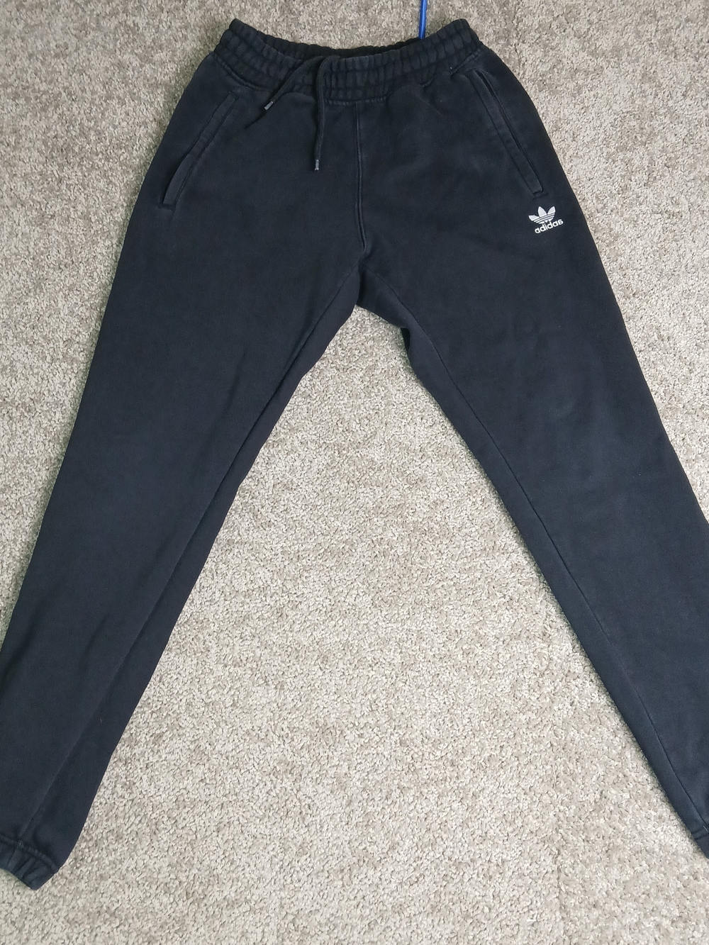 Adidas Originals Trefoil Essentials Men's Jogger Pants Black Fleece - Small